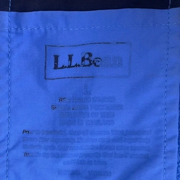 LL Bean Blue Full Zip Removable Sherpa Lining All Weather Hood Jacket Large Men - Picture 8 of 12